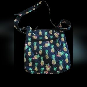 Vera Bradley Black Pineapple Crossbody Bag